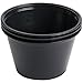 Disposable 4oz Plastic Condiment Cups, Souffle Portion, Jello Shot Cups, Salad Dressing, Sauce (200, Black)