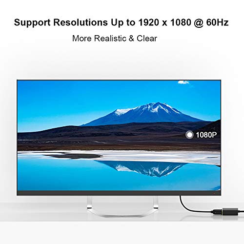image for HDMI to VGA,QGeeM Gold-Plated HDMI to VGA Adapter (Male to Female) for