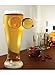 BigMouth Inc Golden Globes 16 Ounce Tall Beer Glass, Hand Blown Pint Glass for Melon and Beer Lovers, Novelty Drinking Glasses for the Top Rack