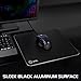ENHANCE Aluminum Metal Gaming Mouse Pad - Hard XL Mouse Mat Surface, Non-Slip Rubber Base & High Accuracy Optimized Tracking - Brushed Metal Sleek Surface for Responsive Control - Black
