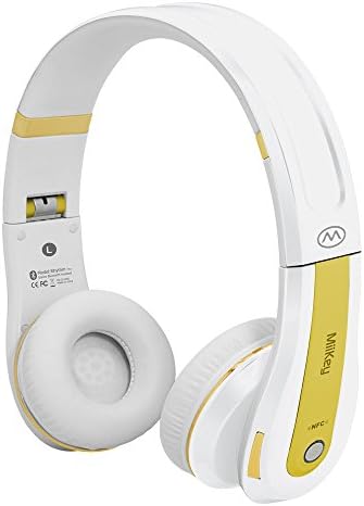 Miikey 711717910758 Rhythm Pro Wireless Bluetooth 4.0 Headphone with Microphone, White/Gold