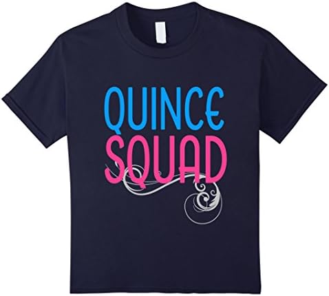 unisex-child Quinceanera Birthday Shirt 15th 15 Fifteen Quince Squad Pink 6 Navy