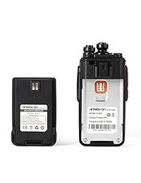 ANSIOVON A 007 Radio bidireccional de largo alcance recargable 16 canales UHF 400 470 MHz: incluye 2800 Mah Li ion Battery, Walkie Talkie profesional 6W hasta 15 millas de largo alcance (10 paquetes)