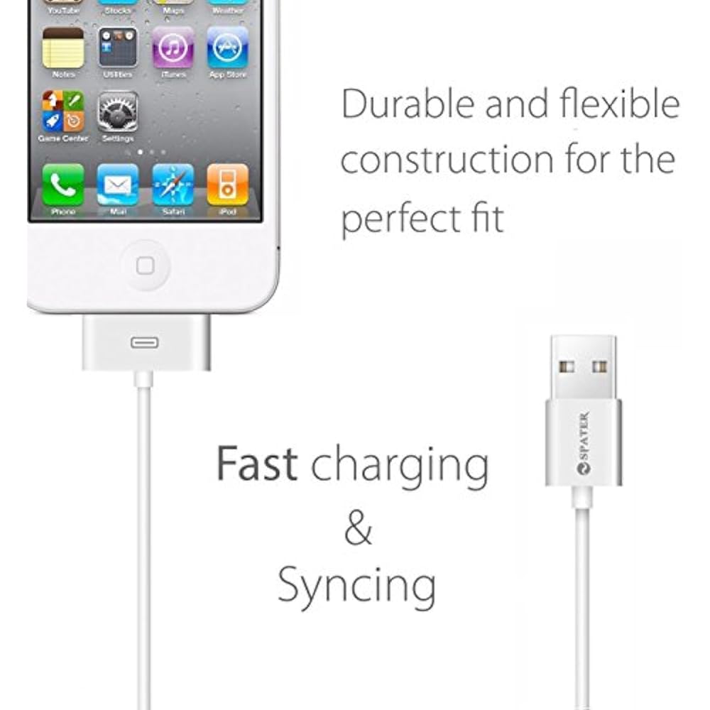 IPhone 4s Cable, 30Pin USB Sync And Charging Data For 4/4S/3G/3GS