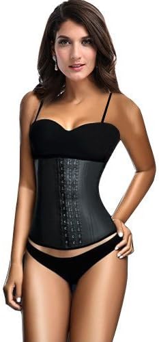 Waist Trainer - 9 Steel Boned Black Latex Shapewear - Available In All Sizes - Lose Belly Fat, Weight Loss, Back Pain