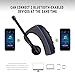 Bluetooth Headset, Wireless Bluetooth Earpiece with Mic for Cell Phones, Perfect for Business/Office/Driving (Black+ Blue) by MENKEY