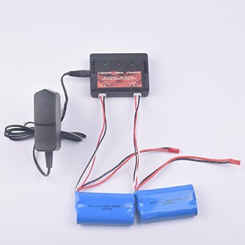 2PCS 7.4V 1500mAh Battery and 1to2 Charger for mjx F45 F645 T23 T623 T55 T655 DH9053 DH9101 RC quadcopter drone spare parts
