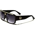 KLEO Flat Top Hip Hop Rapper Retro Aviator Sunglasses