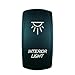 STVMotorsports Laser Green Rocker Switch Interior Lights 20A 12V On/Off LED Light