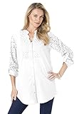 Women's Plus Size Eyelet Shirt