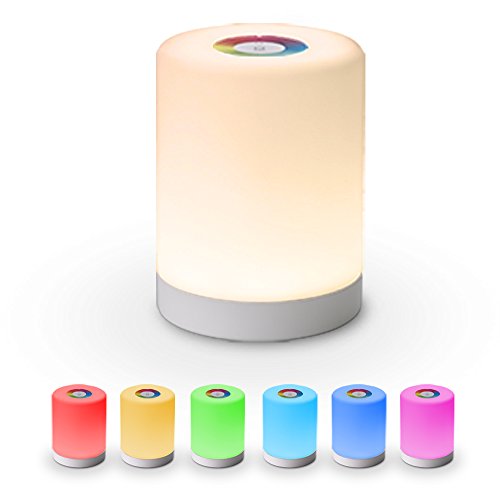 Touch Sensor Beside Lamp Table Lamp Night Light Desk Lamps Portable Atmosphere Lighting, LED RGB Night Light Color Changing Available