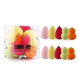 Apr.Fairy 10pcs Mini Makeup Sponges Multi Color Make Up Puff Foundation Blending Blush Concealer Beauty Sponge Blender Set for Liquid Cream Powder Cosmetics Application