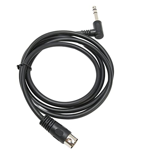 6.35mm to MIDI Din 5Pin Cable ,90 Degree Male to MIDI DIN 5Pin Male Cable 5 Pin DIN Male Cable Right Angle 6.35mm to MIDI Sound Connection Cable 4.9ft