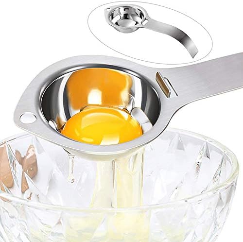 KitchenGet Egg Separator - Handheld Metal Stainless Steel Tool That Is Easy To Separate Egg White From Yolk/yoke For Kitchen Whisking And Baking - Good For Commercial Service