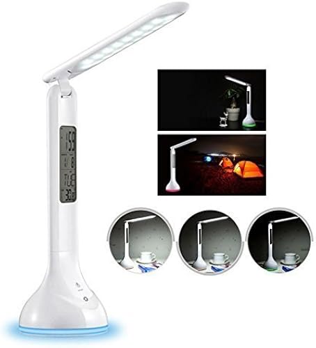 Download Intsun 3 W Led Lampe de bureau de Table de Chevet de Lecture Écran à Cristaux Liquides Montrant l'horloge, le Réveil, le Calendrier, la Température, Rechargeable, Luminosité Adjustable, Batterie au Lithium Intégrée de 1200 mAh (blanche) PDF