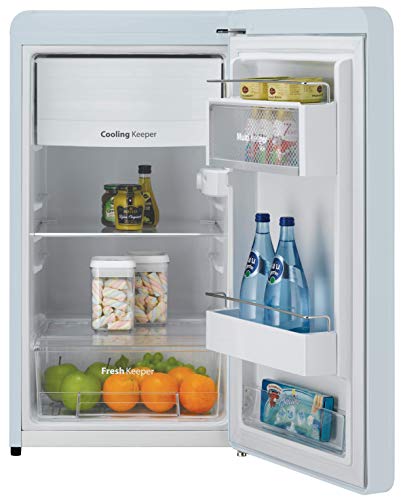 Daewoo FR-044RCNL Retro Compact Refrigerator, 4.4 Cu Ft, City Blue