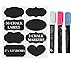 Chalkboard Labels & Markers - 104 Large Labels, 3 Erasable Chalk Pens (Pink, White, Blue) Premium Blackboard Stickers for Storage Bins, Mason Jars, Pantry