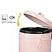 Bathroom Trash Can with Lid, Small Trash Can Wastebasket for Home Bedroom with Lid, Round Waste Bin Soft Close, Retro Vintage Garbage Metal Cans for Office, 5 Liter / 1.3 Gallon, Glossy Pink