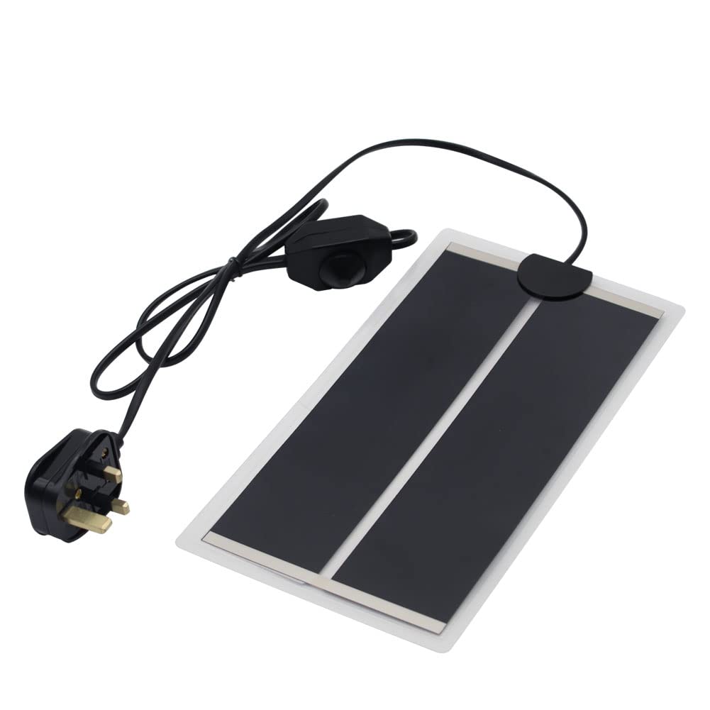 Reptile Heating Mat, Reptile Heat Pad Adjustable Temperature Control Terrarium Pet Tank Warmer Mat Pad for Small Animals Snake Turtle Tortoise Bearded Dragon Gecko (7W)