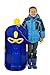Lucky Bums Plastic Racer Sled, 40-Inch, Blue/Yellow