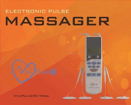 VitaPulse Rx Yoga - Electronic Pulse Massager - EMS Electronic Muscle Stimulator Device for Muscle Soreness and Muscle Rehabilitation - TENS Transcutaneous Electrical Nerve Stimulation Unit for Pain Relief and Rehabilitation - Includes 4 extra pads, 8 pads total. The BEST Portable, Lightweight Electronic Massager For Pain Management (Massager w/ Basic Accessories)