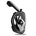 Vaincre 180° Full Face Snorkel Mask with Panoramic View Anti-Fog, Anti-Leak with Adjustable Head Straps - See Larger Viewing Area Than Traditional Masks