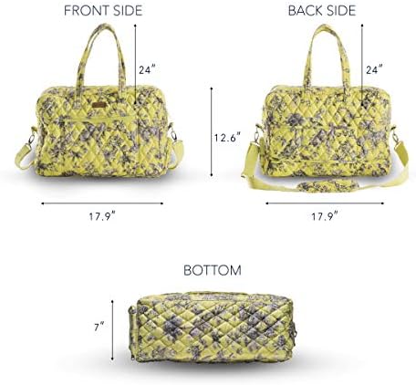 Maison d' Hermine 100% Cotton Travel Duffel Bag Weekender | Overnight Luggage Bag For Men |Women | Business | Travellers | Family Trip 3 Maison d' Hermine 100% Cotton Travel Duffel Bag Weekender | Overnight Luggage Bag For Men |Women | Business | Travellers | Family Trip