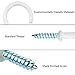 obmwang 30 Pack 2.9 Inches Ceiling Hooks Cup Hook, Vinyl Coated Screw Hanging Hook Plant Hook for Indoor and Outdoor Use, Whitethumb 3