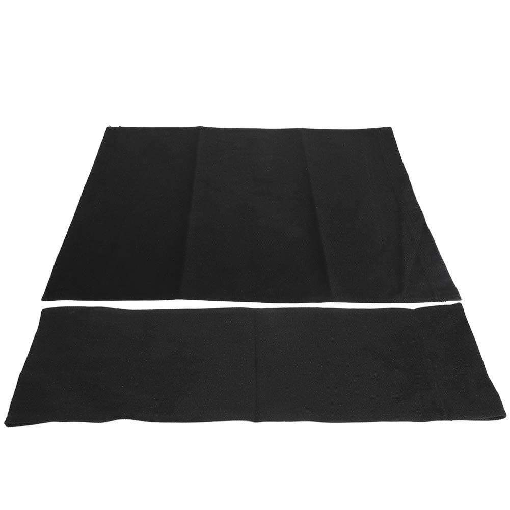 2 Set Director Chair Canvas, Replacement Seat Cover Kit for Directors Chair, Replacement Canvas Seat and Back Stool Protector(Black)