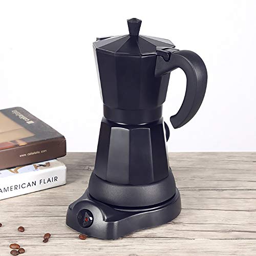 Fetcoi Espressokocher Elektrisch Espressomaschine Mokka Maschine Aluminium Espresso Kanne, 300 ml / 6 Tassen – Bild 3