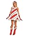 Forum Novelties Women's Miss Candy Cane Costume, Red/White, Standard