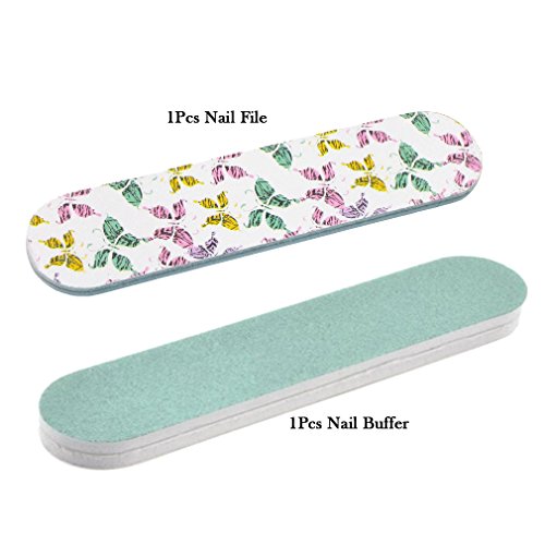 DIY Glitter Nail Rhinestones Decorations Dotting Tool Water Transfer Sticker Decal Nail Line Tape Striping Nails Sanding Buffing File Beauty Accessories Nail Art Set Kit (Style 2)