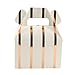 Andaz Press Rose Gold Foil Gable Boxes, Striped 4-inch, Modern Party Favor Box Containers for Candy, Mini Cookies, Dessert Bar, Birthday, Baby Shower, Wedding Favors, Bulk 36 Pack