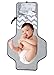 Portable Diaper Changing Pad - Compact Changing Station, Foldable into a Clutch - Perfect for Travel with an Infant or Toddler - Grey Chevron - by Eloni Baby