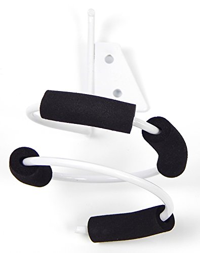 Click Here to See More Images 1pc Blow Dryer Double Ring Metal Wall Mount Holder White/Black Rubber