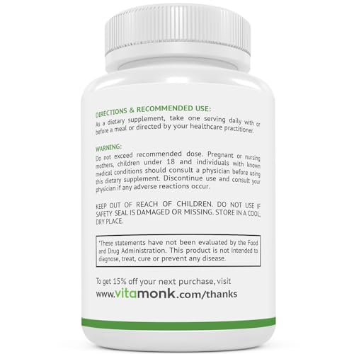 VitaMonk Low Histamine Probiotics Fight Histamine Intolerance and Support Balanced Gut Health - Histamine Free Probiotic for Those Seeking Health Improvements with Histamine Control -60 Capsules