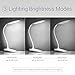 LED Desk Lamp - Wireless USB-Rechargeable, 3-Step Brightness, Minimalist Design Ergonomic Table Lamp, Ideal for Work, Read or Rest
