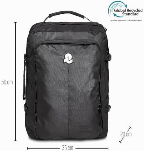 Freeway Rucksack Daypack Tagesrucksack schwarz mit Laptopfach Business Rucksack Reiserucksack Handgepäck Kabinenrucksack Kofferrucksack Uni, Arbeit für Damen & Herren 41 LT