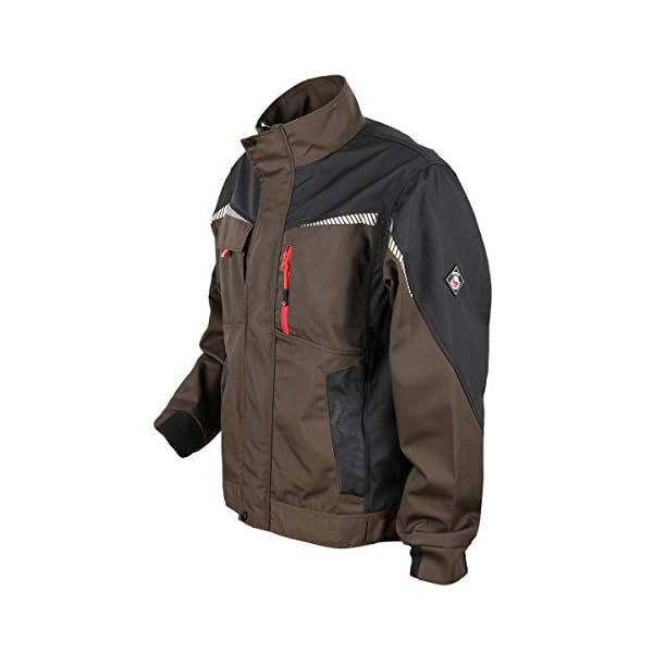 Stenso Prisma Arbeitsjacke Herren - Funktionale Arbeitsjacke MÃ¤nner mit Zwei Unteren und Zwei Oberen Taschen, VerstÃ¤rkten Schulterplatten, Reflektierenden Elementen, Bundjacke Herren – Bild 5