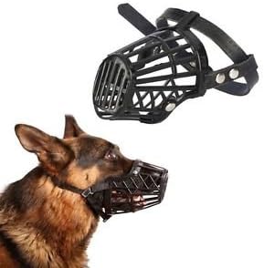 Adjustable Basket Mouth Muzzle Cover for Dog Training Bark Bite Chew Control SN Model:6