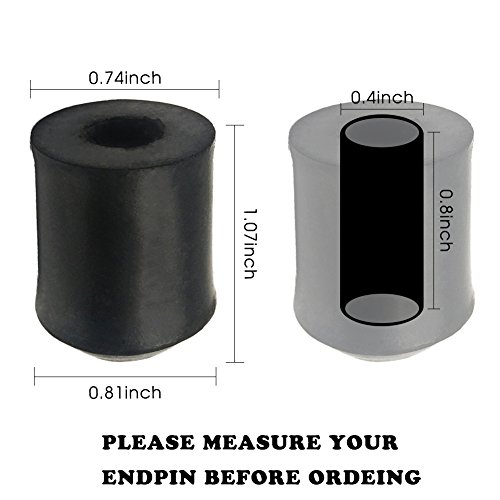 Rubber Tip for Upright Double Bass Endpin Non Slip 0.4inch Diameter End Rubber Replacement Cap Cover Protector 4 Pack