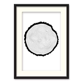 Black Paper Framed Canvas Wall Art for Living Room, Bedroom Abstract Branch and Leaves Canvas Prints for Home Decoration Ready to Hanging - 23x31 inches