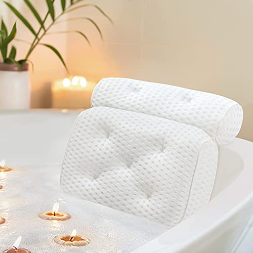 Docilaso Bath Pillow, 4D Air Mesh Bathtub Bath Pillows for Tub Neck and