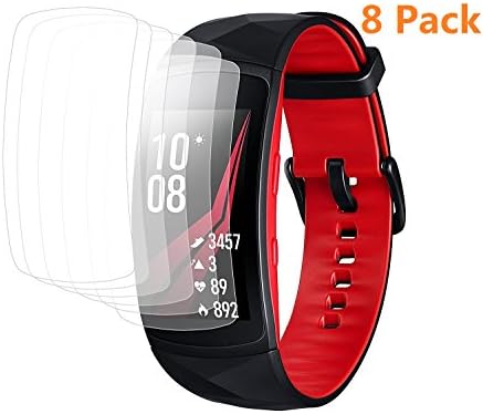 Samsung Gear Fit 2 Pro SM-R365 Screen Protector (8-Pack), eLander Full Coverage Screen Protector for Samsung Gear Fit 2 Pro HD Clear Anti-Bubble Film