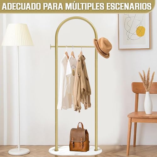 STAZWOUZZ Perchero Moderno Dorado Con Base de Mármol, Perchero Dorado, Soporte para Perchero para Entrada, Perchero para Colgar Sombreros con Base de Mármol ﻿