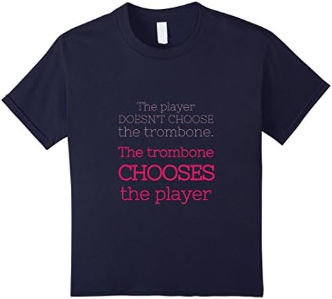 Kids Trombone Choose Your Weapon T-Shirt Orchestra Jazz Tee 10 Navy