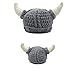 Baby Infantl and Parent Hat Toddler Knit Viking Beanie Crochet Handmade Cap Baby Photography Props (Toddler & Parent, Grey)