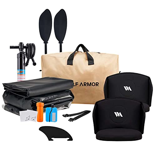 WOLF ARMOR Inflatable Recreational Touring Kayak with EVA Padded Seats