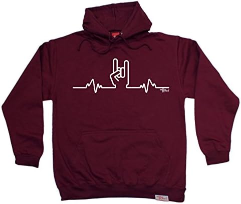 BM Premium - Rock Pulse Metal Hand (M - BURG) HOODIE