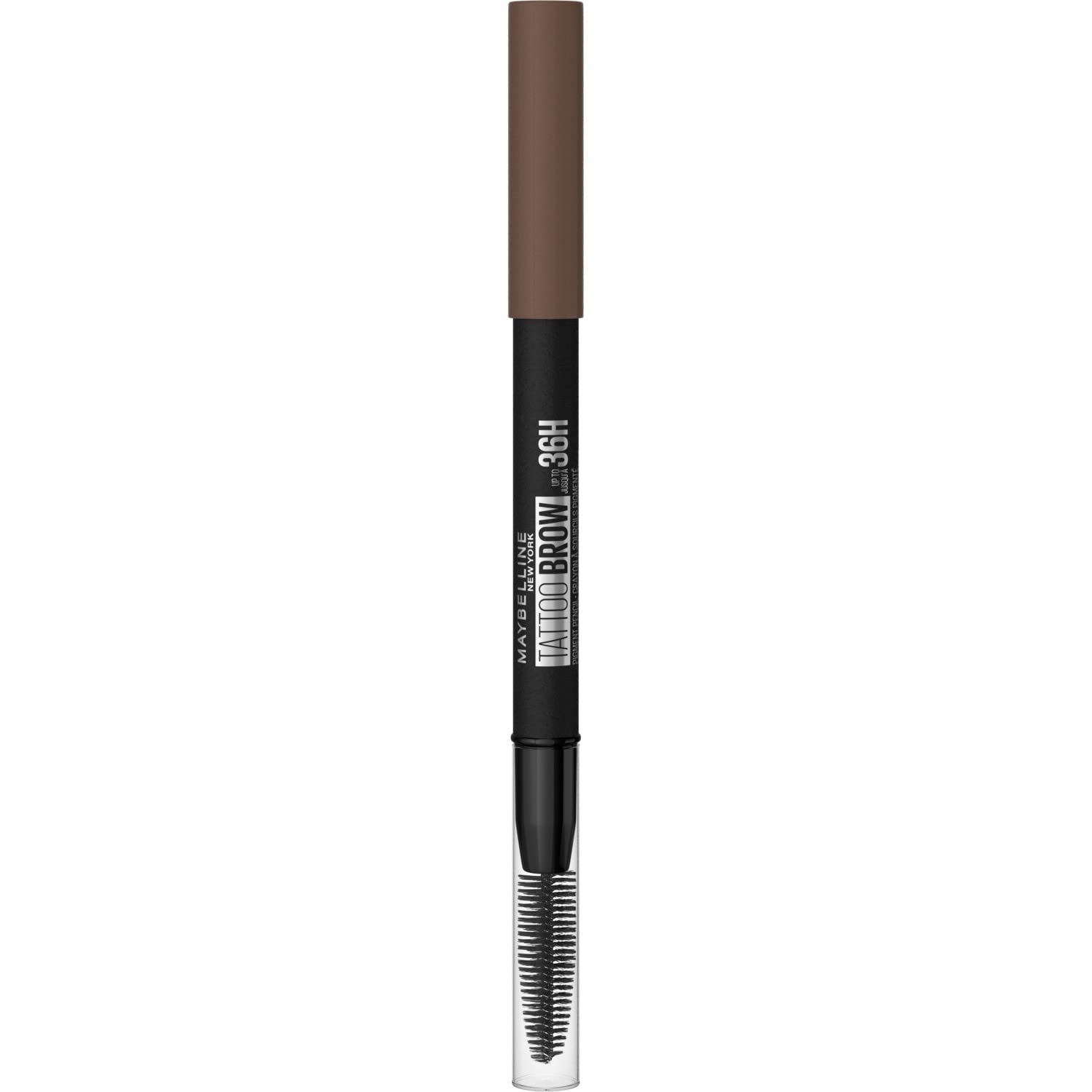 Maybelline New York Waterproof Eyebrow Pencil with Brush, Natural Colours, Lasts Up To 36 Hours, Tattoo Brow 36H, Colour: No.5 Medium Brown (Brown), 1 Piece